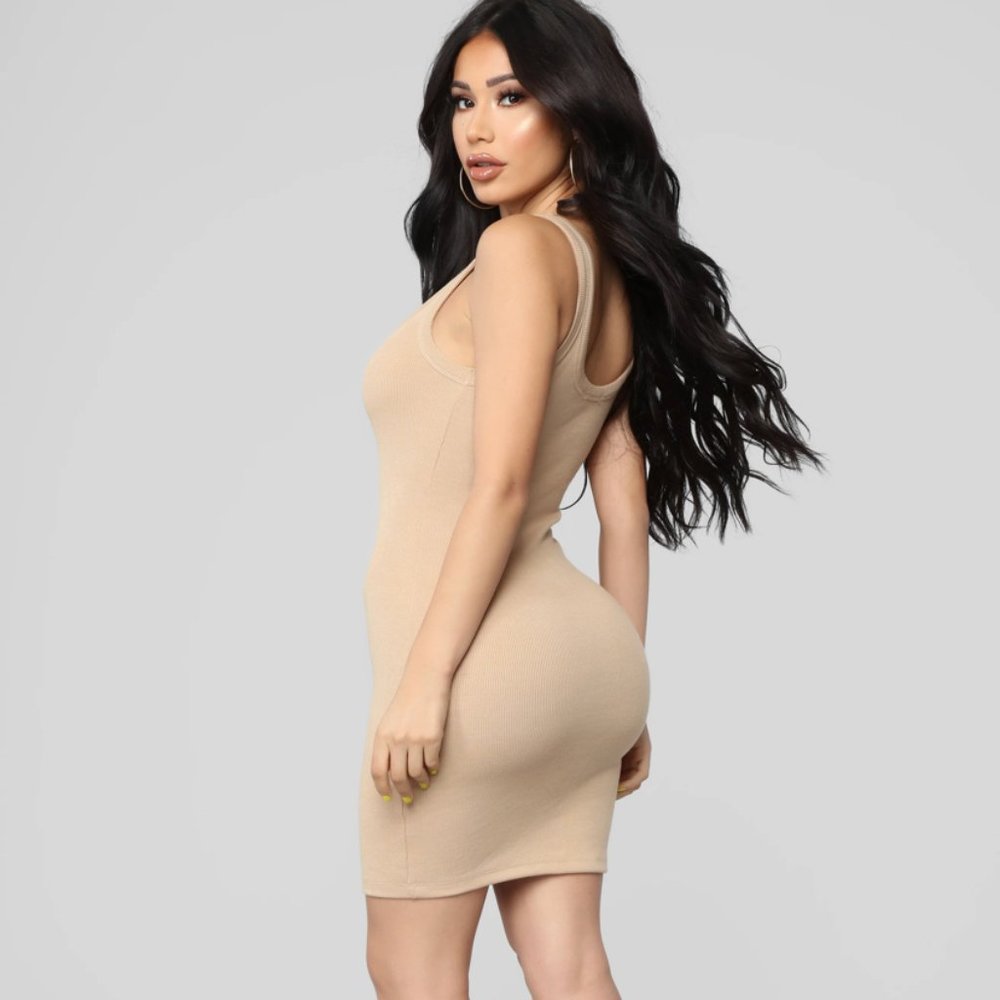 @@@ FASHION NOVA @@@ One Of The Boys Dress - NUDE Size: 2X